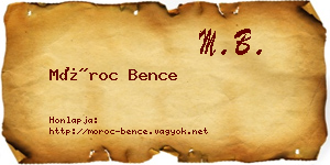 Móroc Bence névjegykártya